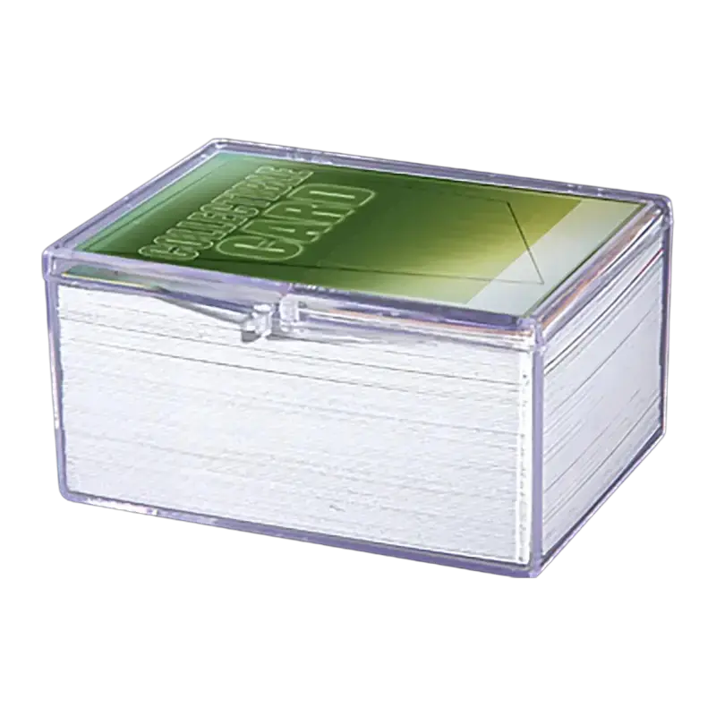 UP - Hinged Clear Box - (For 100 Cards)