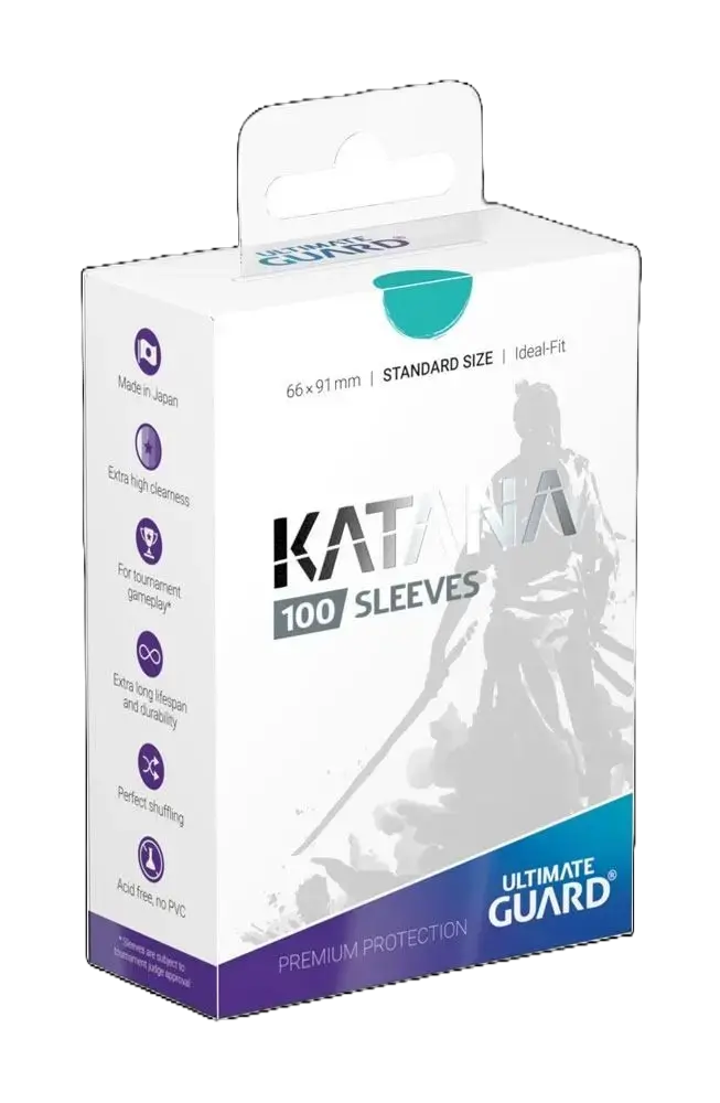 Ultimate Guard Katana Sleeves Standard Size (100) - Turquoise