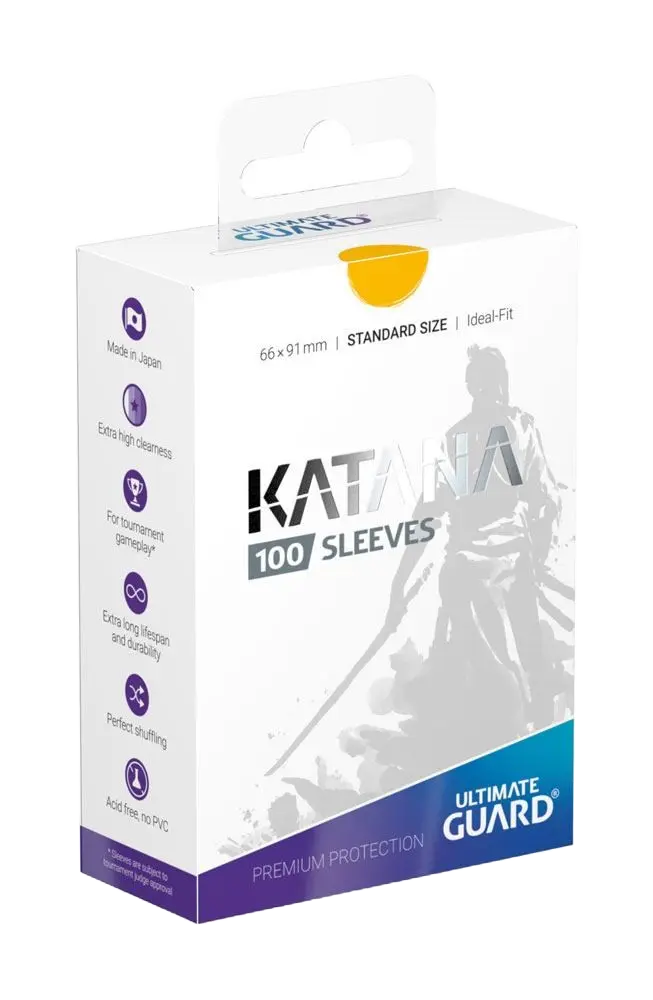 Ultimate Guard Katana Sleeves Standard Size (100) - Yellow