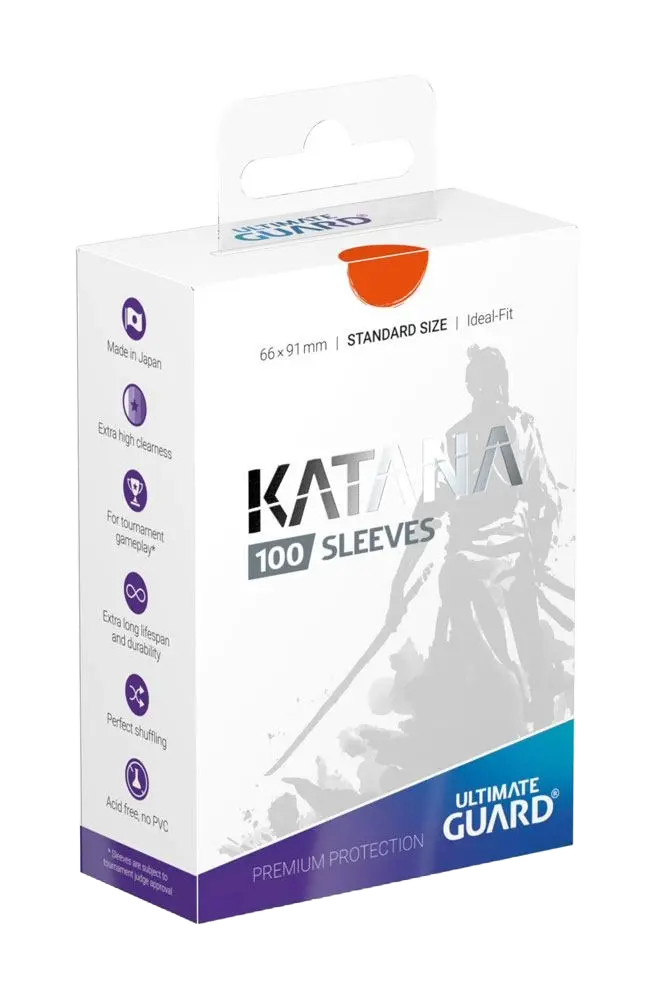 Ultimate Guard Katana Sleeves Standard Size (100) - Orange