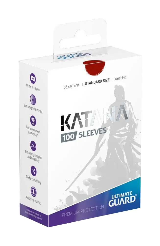 Ultimate Guard Katana Sleeves Standard Size (100) - Red