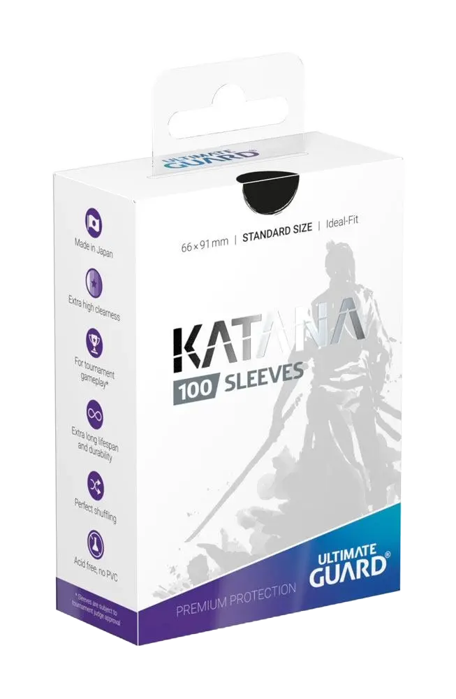 Ultimate Guard Katana Sleeves Standard Size (100) - Black