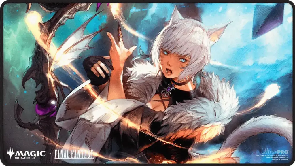 UP - Final Fantasy Black Stitched Playmat Premium Z for Magic: The Gathering