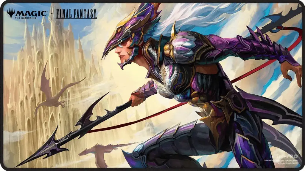 UP - Final Fantasy Black Stitched Playmat Premium X for Magic: The Gathering