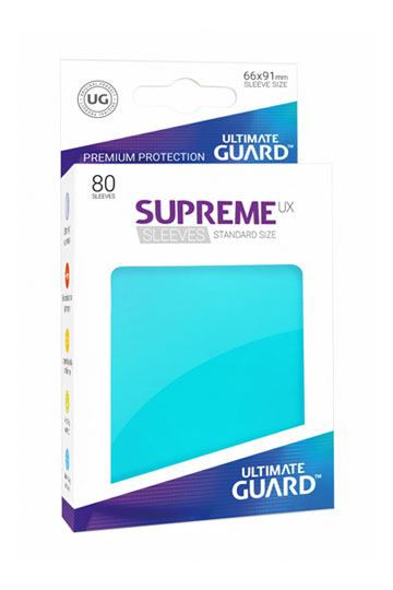 Ultimate Guard Supreme UX Sleeves Fundas de Cartas Tamaño Estándar Aguamarina Mate (80)