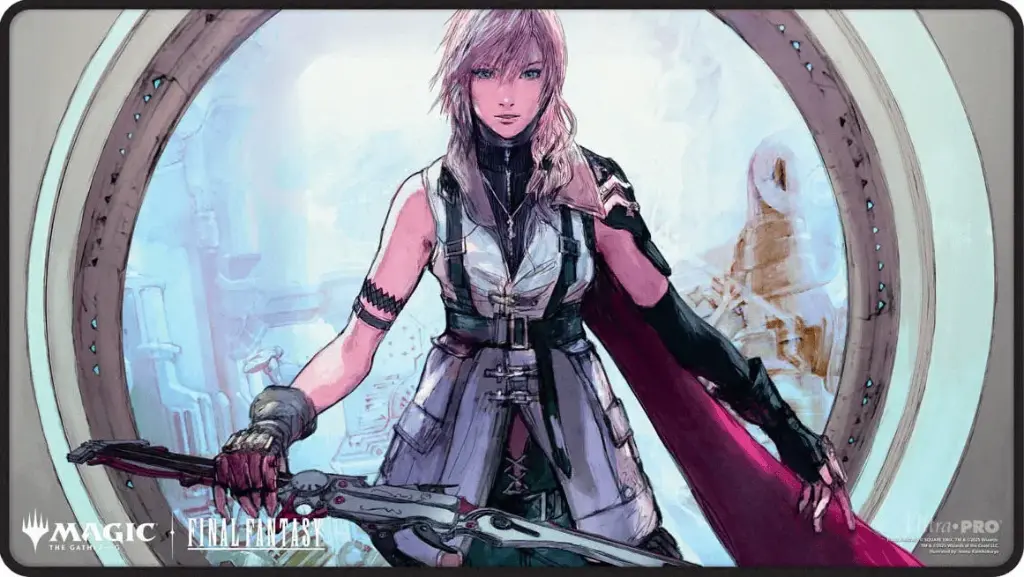 UP - Final Fantasy Black Stitched Playmat Premium W for Magic: The Gathering