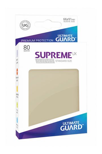 Ultimate Guard Supreme UX Sleeves Fundas de Cartas Tamaño Estándar Beige Mate (80)