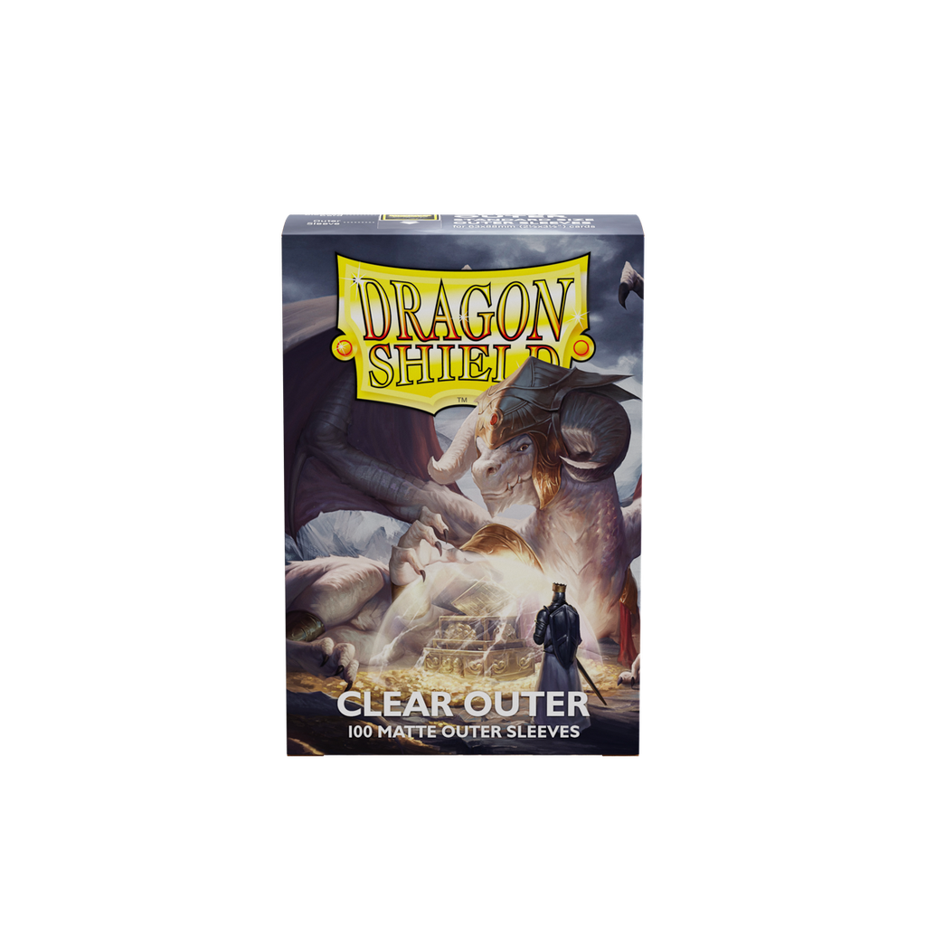 Dragon Shield Standard Size Outer Sleeves - Matte Clear (100 Sleeves)