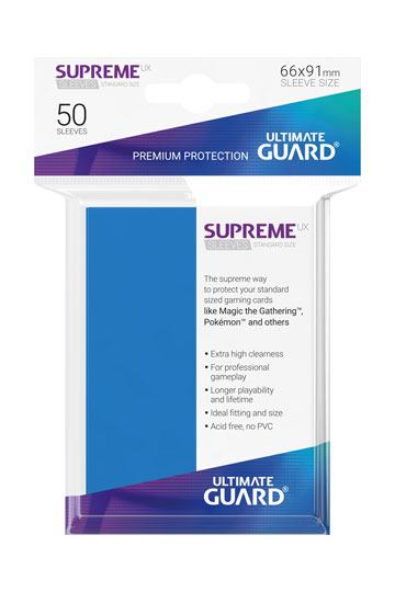 Ultimate Guard Supreme UX Sleeves Fundas de Cartas Tamaño Estándar Azul Real (50)