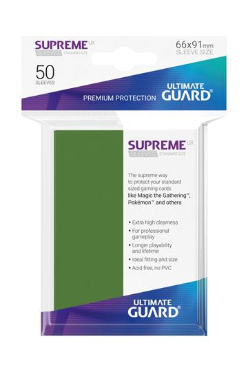 Ultimate Guard Supreme UX Sleeves Fundas de Cartas Tamaño Estándar Verde (50)