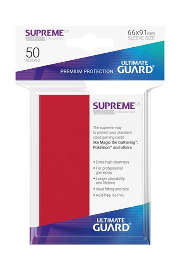 Ultimate Guard Supreme UX Sleeves Fundas de Cartas Tamaño Estándar Rojo (50)