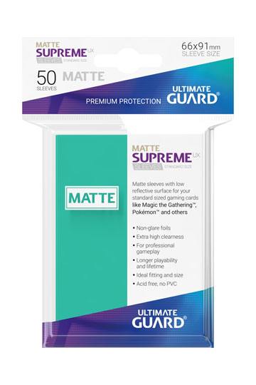 Ultimate Guard Supreme UX Sleeves Fundas de Cartas Tamaño Estándar Turquesa Mate (50)
