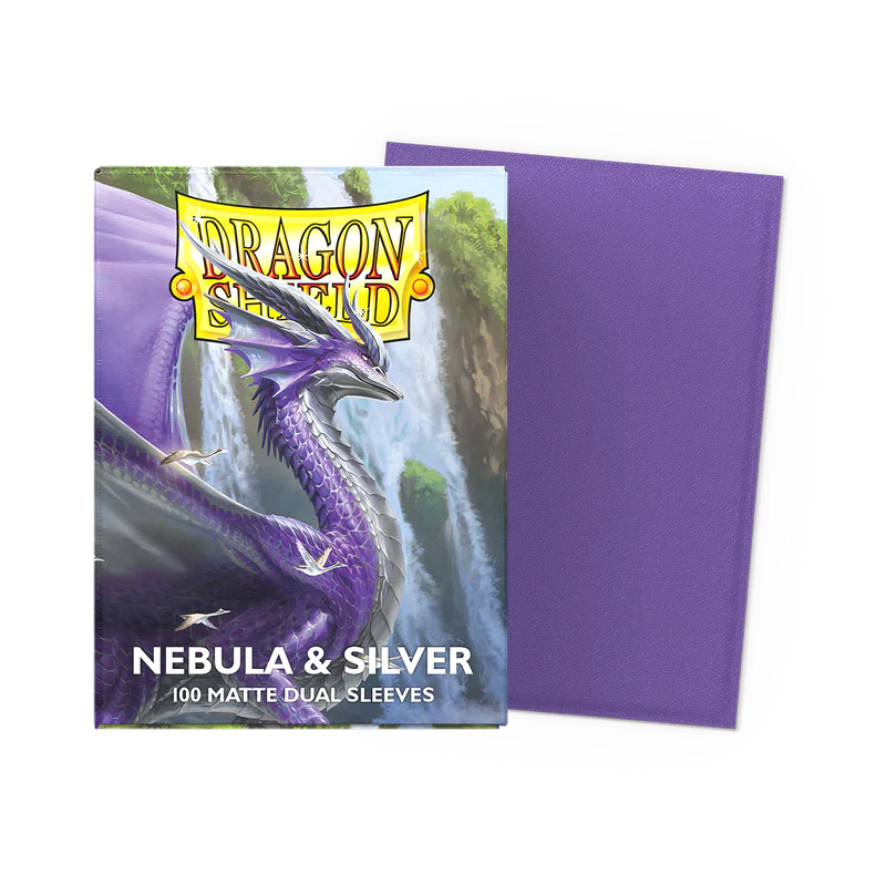 Dragon Shield Sleeves - Standard size - Matte Dual - Nebula & Silver (100 Sleeves)