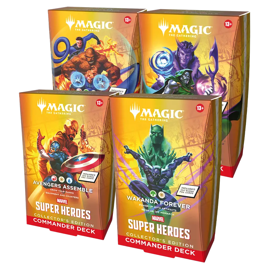 MTG - Marvel Super Heroes Collector's Commander Deck Display (4 Decks)