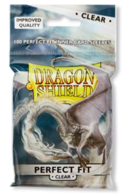 DRAGON SHIELD STANDARD PERFECT FIT SLEEVES - CLEAR/CLEAR (100 SLEEVES)