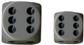 [40474] CHESSEX OPAQUE 16MM D6 WITH PIPS DICE BLOCKS (12 DICE) - GREY W/BLACK