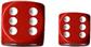 [40469] CHESSEX OPAQUE 16MM D6 WITH PIPS DICE BLOCKS (12 DICE) - RED W/WHITE