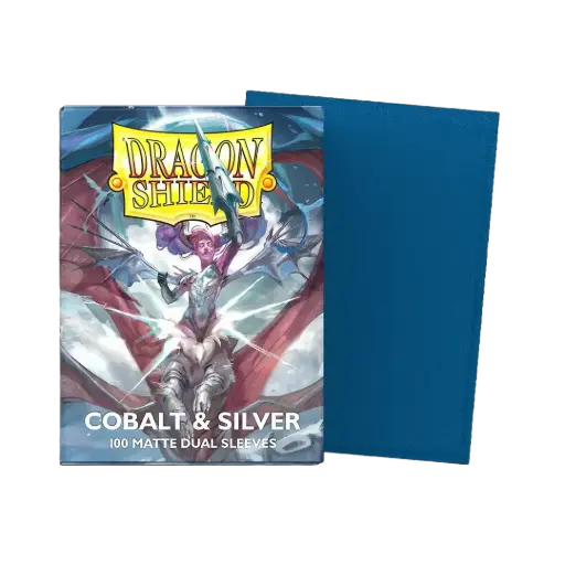 [112622] Dragon Shield Standard Matte Dual Sleeves - Special Edition - Blue Silver (100 Sleeves)