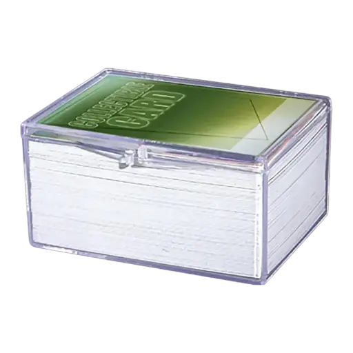 [13578] UP - Hinged Clear Box - (For 100 Cards)