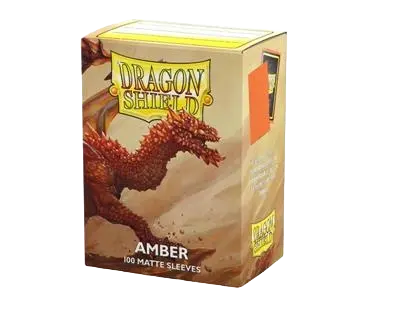 [121156] Dragon Shield Standard Matte Sleeves - Amber (100 Sleeves)
