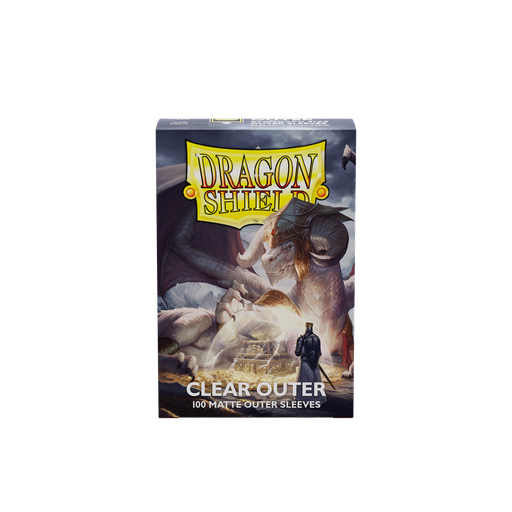 [98815] Dragon Shield Standard Size Outer Sleeves - Matte Clear (100 Sleeves)