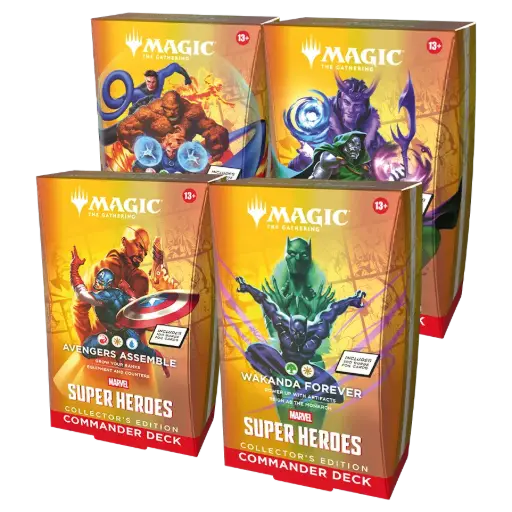 [137766] MTG - Marvel Super Heroes Collector's Commander Deck Display (4 Decks)