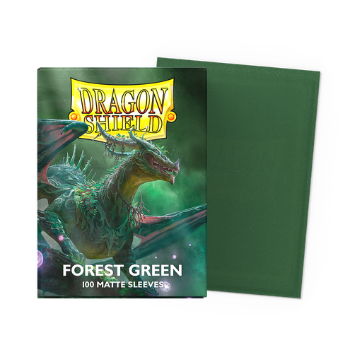 [93396] DRAGON SHIELD STANDARD SIZE MATTE SLEEVES - FOREST GREEN (100 SLEEVES)